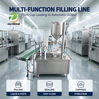 Machine de remplissage et de scellage automatique de gobelets en plastique pour boissons et jus de forme personnalisée