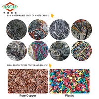 Machine de recyclage entièrement automatique pour le granulage de câbles en cuivre usagés avec séparateur magnétique pour les projets de récupération de fils de faisceaux