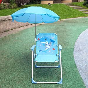 Sedia da Spiaggia per Bambini, Arredo Esterno Portatile Pieghevole con Schienale e Ombrellone, Sgabello per Foto al <span class=keywords><strong>Mare</strong></span> - Product Image 4