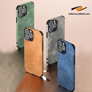เคสโทรศัพท์หนังแกะสุดหรูสำหรับ iPhone17 16 15 14 13 12 11 Pro Max Mini X XS XR สีเรียบแบบเรโทร  วัสดุซิลิโคนนุ่ม - Product Image 2