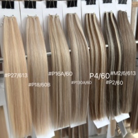 Extensions de cheveux humains doublement tirées, 100 % alignées sur les cuticules, couleurs ombrées, piano et mélangées, les plus fines du marché, en gros