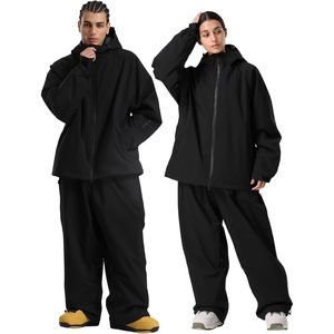 Veste de ski unisexe personnalisée pour adultes, imperméable 15K, respirante 10K, coupe ample, isolée, à capuche - Product Image 2
