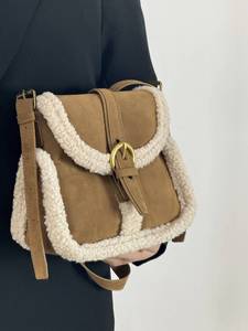 Bolso de Hombro de Ante Sintético para Mujer, Estilo Coreano Retro, Pequeño, Nuevo y Moderno 2025, de Poliéster, para Otoño e Invierno - Product Image 4
