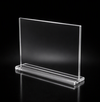 Support de menu en acrylique transparent double face pour table, idéal pour café, bistrot, boulangerie, menu de desserts