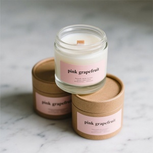 Tubes en papier kraft recyclé personnalisés en gros pour l'emballage de bougies, faits à la main avec logos de marque - Product Image 4