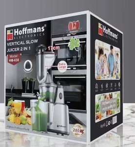 Meilleur prix HM-638 Hoffmans Extracteur <span class=keywords><strong>de</strong></span> jus lent 2-en-1 280W avec goulotte large <span class=keywords><strong>de</strong></span> 77 mm, presse-<span class=keywords><strong>fruits</strong></span> à froid pour revendeurs - Product Image 5
