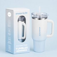 Mug isotherme personnalisé en acier inoxydable de 40 oz, tasse à bière à double paroi avec poignée et paille, logo gravé au laser