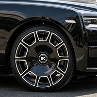 Jantes forgées BZY 5x120 de 23 et 24 pouces, jantes personnalisées de luxe noires brillantes pour Rolls Royce Wraith Ghost Dawn Spectre Phantom Cullinan