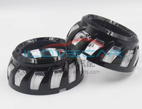 Cache de projecteur Turbine HEX 3.0 pouces avec anneau LED RGB à effet œil d'ange et lumière de poursuite, accessoires de décoration pour la modification de phares