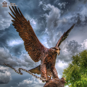 חיצוני קישוט גדול גדול מתכת פסלי פליז מלאכת ברונזה מעופף נשר גן פסל למכירה - Product Image 5