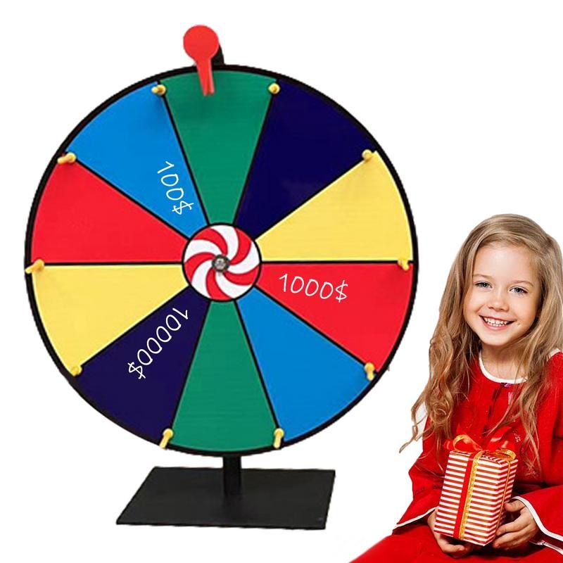 Roue De La Fortune 20 Cm – Roue Tournante Personnalisable Avec Support Pour Jeux & Animations