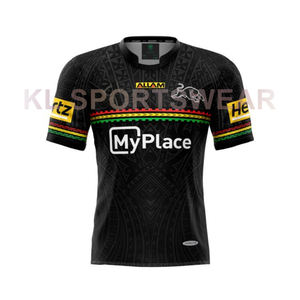 2024 पैंथर्स रग्बी लीग गुलाबी जर्सी पुरुषों के लिए उच्च गुणवत्ता कस्टम ऑस्ट्रेलियाई फुटबॉल पोलो - Product Image 2