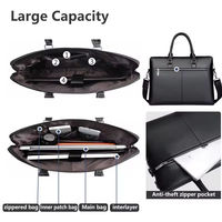 Sac à main en cuir véritable imperméable pour ordinateur portable 14 pouces, sac à bandoulière pour homme, sac de travail, sac fourre-tout