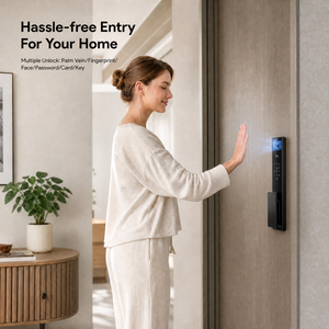 Serrure de porte intelligente électronique à empreintes digitales en alliage de zinc-magnésium durable au design moderne pour la sécurité domestique - Product Image 3