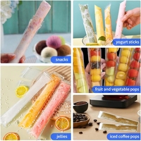 Sac de moule à crème glacée en PE recyclable avec poignée, idéal pour enfants et adultes - Pour crème glacée maison, jus de fruits et sucettes glacées