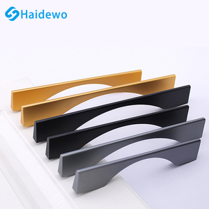 ריהוט haidewo מטפל שחור אנודייז דלת ידית מסגרת אלומיניום ידיות מטבח ארון ידיות חומרה - Product Image 4