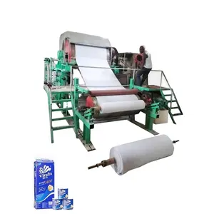 Machines de fabrication de papier hygiénique à recyclage automatique de déchets de papier Rouleau géant Ligne de production de papier hygiénique Prix d'usine