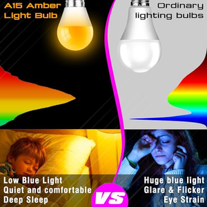 หลอดไฟ LED สีเหลือง G14 G45 E26 2000K แสงสีเหลือง ไม่สามารถหรี่แสงได้ สำหรับใช้ภายในและภายนอกอาคาร - Product Image 2