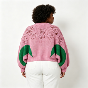 Maglione in Maglia per Donna con Collo Tondo in Misto Viscosa, Quantità Minima Ordinabile, per Autunno e Inverno, Fornitura Diretta Industriale - Product Image 2