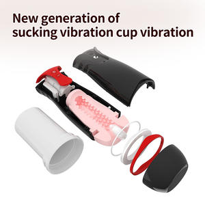 الجملة التلقائي الدورية تهتز مص الاستمناء كوب للرجال مع 4-10 وسائط واقعية الصوت الذكور لعبة الجنس - Product Image 3