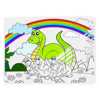Water Doodle Tapis en silicone Grand napperon de dessin réutilisable pour enfants Protecteur de table sans désordre pour les repas et les activités artistiques Garçons Filles