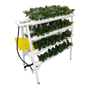 Système hydroponique NFT avec pompe, kits de 72 trous, système de culture hydroponique vertical, tube en PVC de qualité alimentaire, culture de plantes et de légumes d'intérieur - Product Image 1