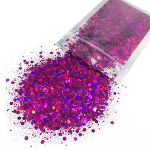 Holográfica Chunky Glitter Oz Bolsas Pequeñas Extra Fino Glitter Powder Mixed Chunky