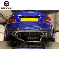 Diffuseur arrière en fibre de carbone Style RZ pour BMW E82 E88 1M 1 Series Cars Lèvre de pare-chocs arrière sous Spoiler Splitter