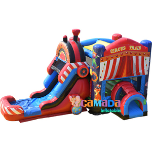 <span class=keywords><strong>All</strong></span> <span class=keywords><strong>American</strong></span> Gonflable Bounce Combo Wet & Dry Slide Star Flag Theme Château de saut gonflable avec toboggan - Product Image 1
