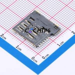 HX MICRO SIM 6P H1.35 SIM Card Connector SMD Connector Self-Return Type Micro SIM Card Card Holder 1.35mm - Product Image 2