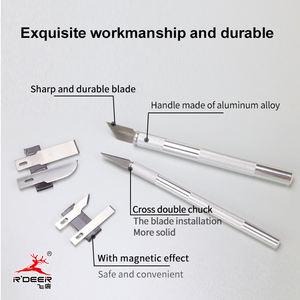 RDEER TOOLS Ensemble <span class=keywords><strong>de</strong></span> couteaux à découper à la main pour la sculpture sur <span class=keywords><strong>bois</strong></span> et le travail du <span class=keywords><strong>bois</strong></span> Couteau <span class=keywords><strong>de</strong></span> charpentier <span class=keywords><strong>en</strong></span> alliage d'aluminium durable - Product Image 4