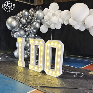 Bordo illuminato 3d decorazione in metallo Led lettere love 4 piedi lettera Set 4ft tendone lettere segno Free Stand Light up - Product Image 4