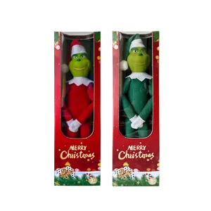उच्च गुणवत्ता वाले नए क्रिसमस हरे राक्षस परी गुड़िया सजावट पार्टी प्रोप्स कार्टून प्लग क्रिसमस उपहार क्रिसमस खिलौने