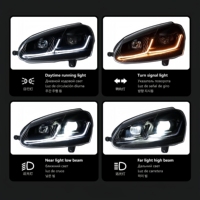 Vente en gros en stock Nouveau phare LED 12 V Assemblage parfait pour VW Golf 5 2006-2010 Mise à niveau LED DRL Clignotant