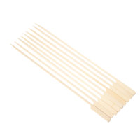 Brochettes en bambou naturel de 30 cm, adaptées au contact alimentaire, type canon en fer