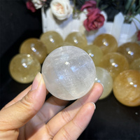 Offre Spéciale cristal naturel pierre de guérison cristal Orange Quartz sphère jaune miel Calcite sphère pour la décoration