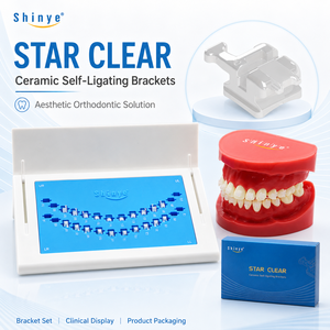 Shinye Kiefer ortho pä dische Roth Keramik Keramik Kieferorthopädie Brackets Keramik Braces Bester Preis Selbst ligier ende Keramik Brackets - Product Image 1