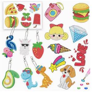 Pintura de Diamantes 5D DIY con Diseño de Perro, Pegatinas Decorativas de Estilo Infantil, Llavero - Product Image 5