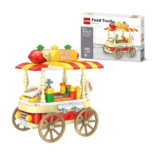 Juegos de bloques de construcción de plástico XR, modelo de tienda de comida y bebidas <span class=keywords><strong>con</strong></span> tienda de hamburguesas, Juguetes divertidos y Juguetes para niñas, Idea de regalo - Product Image 3