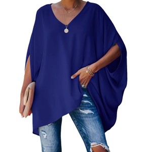 Obral besar wanita baru kaus lengan kelelawar Pullover motif ikat celup untuk wanita - Product Image 5