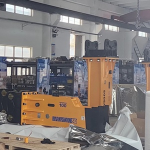 Martillo hidráulico rojo tipo caja SB 100 de calidad superior para excavadoras Componente de núcleo de motor de 25-30 toneladas para actividades de demolición - Product Image 1