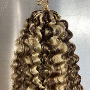 Prix d'usine, vente chaude, <span class=keywords><strong>cheveux</strong></span> Remy vietnamiens couleur 4/27/613 #   Extensions de <span class=keywords><strong>cheveux</strong></span> humains bouclés birmanes pour tresses au crochet - Product Image 5