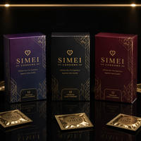 Boîte d'emballage personnalisée pour préservatifs, boîte rigide de luxe pour envoi postal aérien avec logo en feuille d'or, boîtes d'emballage en gros