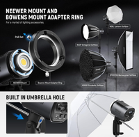 NEEWER MS60 65W Lumière COB Continue, Contrôle par APP 2.4G, 9 Modes de Scène, Gradation 0-100, Adaptateur Monture Bowens