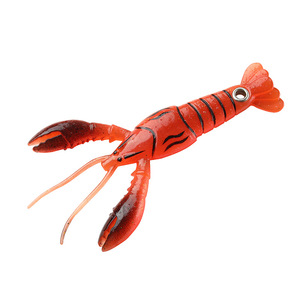 9.5cm/6g Soft Lure Fishing Lures shrimp crayfish Soft Artificial Plastic Lure
