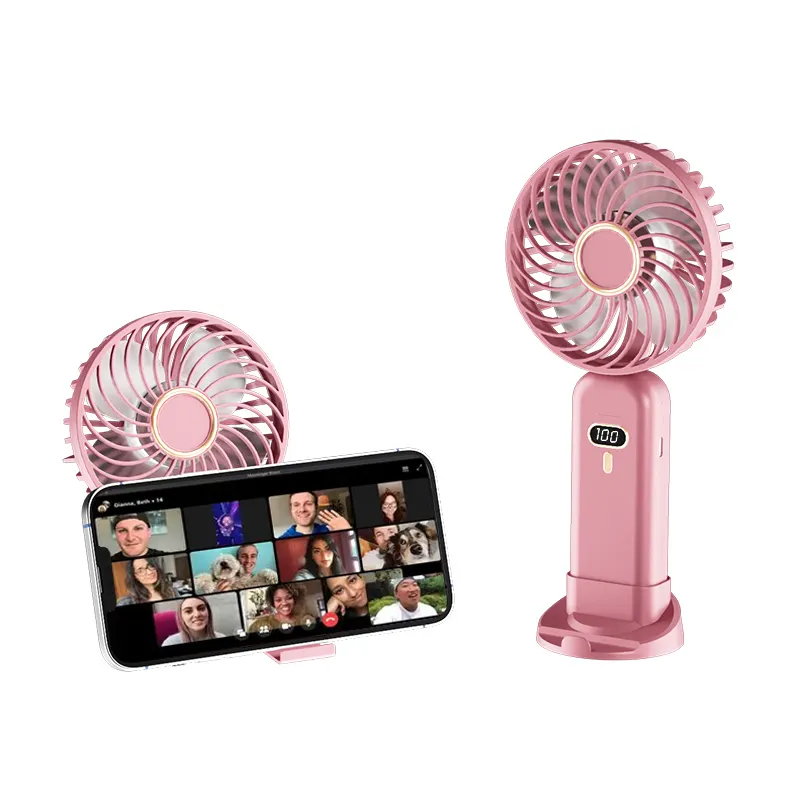 Handheld Mini Fan Hand Draagbare Usb Oplaadbare Kleine Zakventilator Door Batterij Aangedreven Ventilator 25 Werkuren Indoor Outdoor 3 In 1