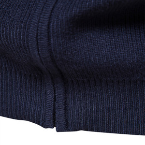 Venta al por mayor de fábrica de los hombres de cremallera de color sólido Chaqueta de punto para <span class=keywords><strong>hombre</strong></span> Slim Fit elegante cárdigan de punto - Product Image 6