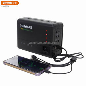 YOBOLIFE LM-3606ソーラーエネルギーシステム12V <span class=keywords><strong>5Ah</strong></span>鉛酸バッテリー家庭用照明電話充電DCファンTV-屋外 - Product Image 5