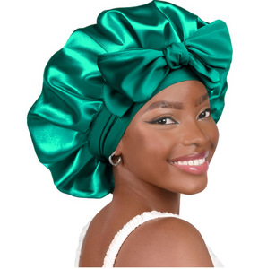 <span class=keywords><strong>Gorro</strong></span> de <span class=keywords><strong>Dormir</strong></span> <span class=keywords><strong>para</strong></span> Mujer Estilo Pañuelo de Satén - Diadema Ajustable Ligeramente Rizada - <span class=keywords><strong>Gorro</strong></span> de <span class=keywords><strong>Dormir</strong></span> Casual Reversible de Doble Capa con Lazos - Product Image 3