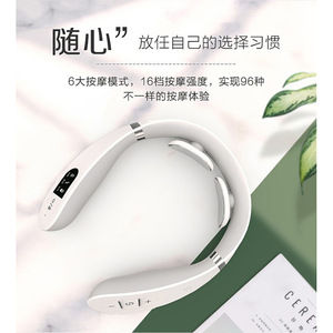 Masajeador de cuello inteligente Pango, masajeador inalámbrico con calor pulsante y guía por voz, dispositivo de terapia para hombros y cuello. - Product Image 2